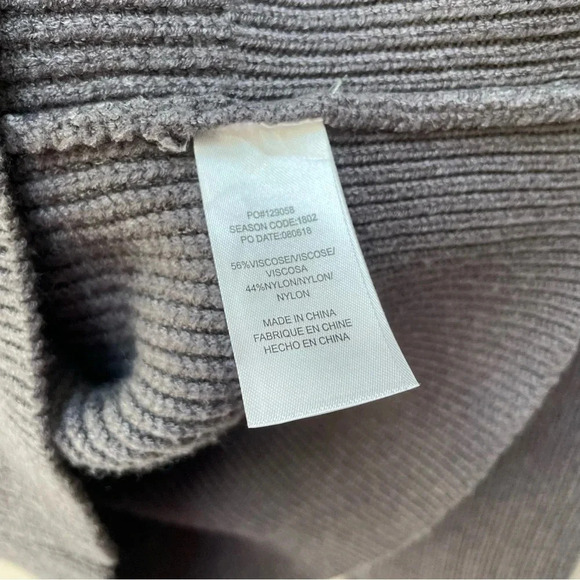 Splendid Women’s Crisscross Knit Long Sleeve Sweater Charcoal Gray Size Medium - Picture 6 of 8